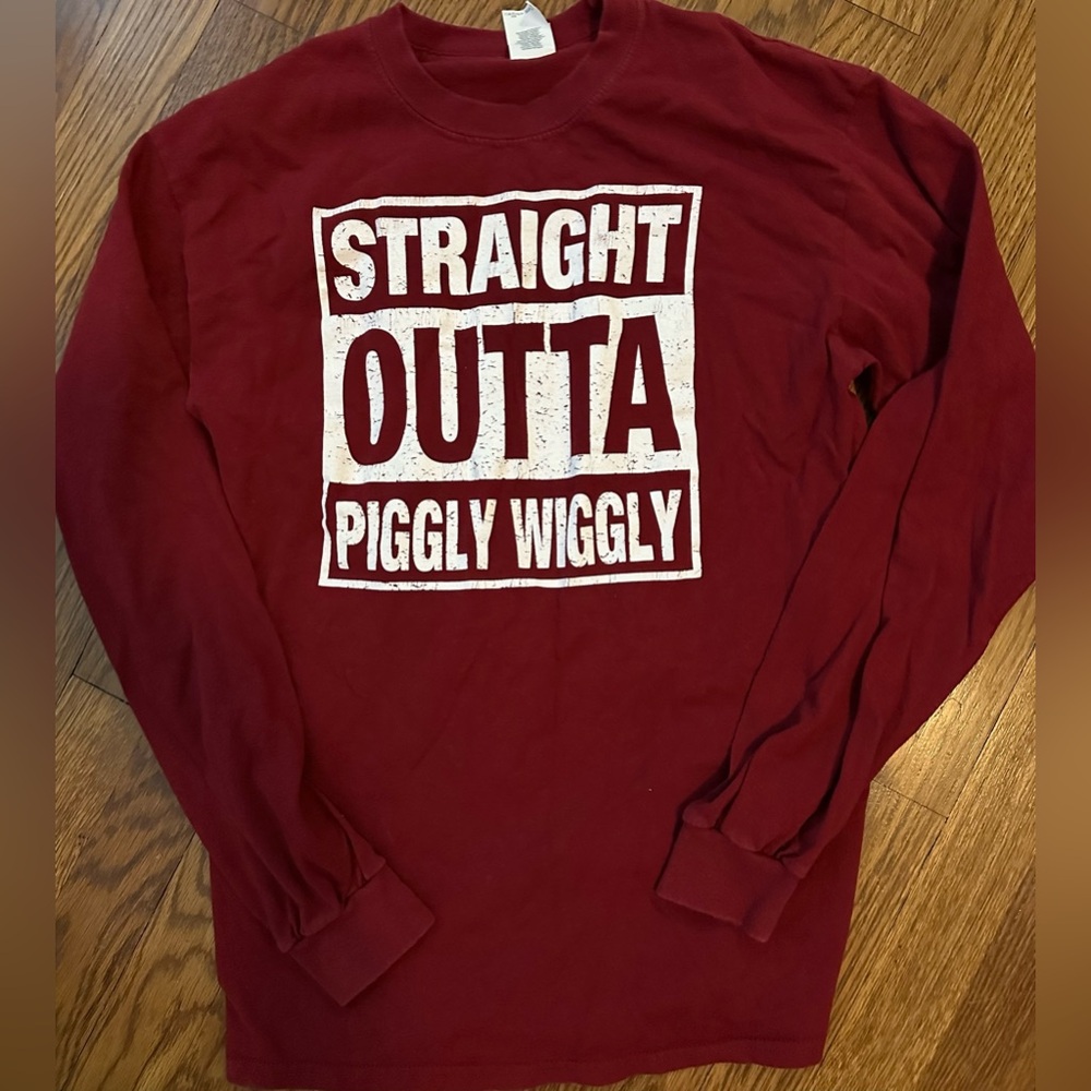 Straight out of Piggly Wiggly Graphic long sleeve T.